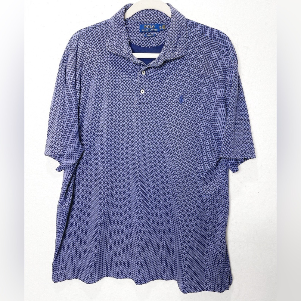 Polo Ralph Lauren Classic-Fit Printed Soft Cotton Short-Sleeve Polo Shirt XL